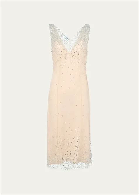 prada tulle dress|Prada crystal.